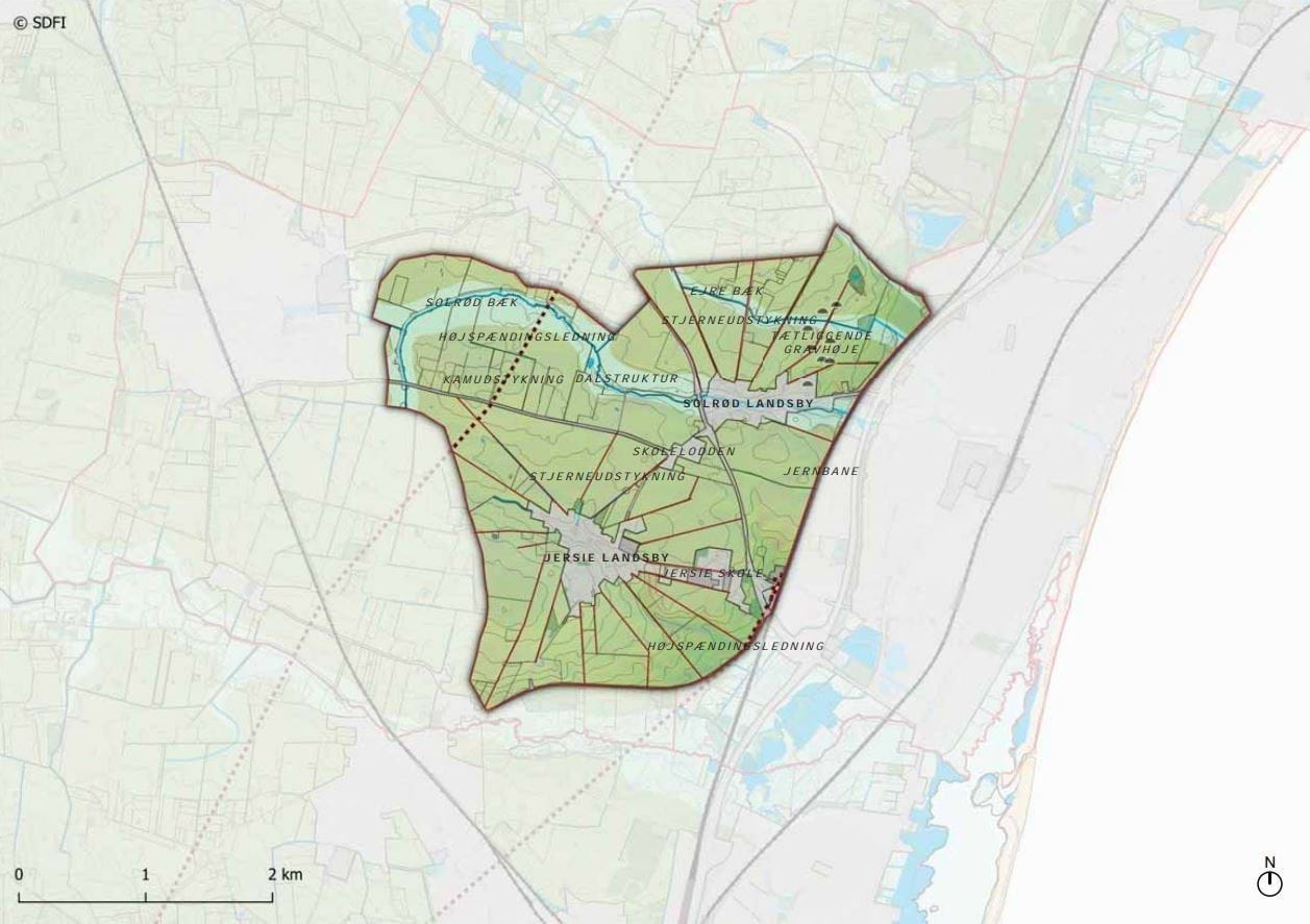 figur der viser Jersie og Solrød udskiftningslandskab